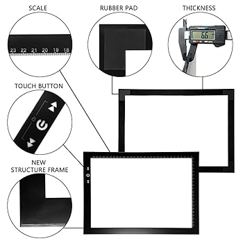 Amazon | HSKトレース台A4薄くて軽い6ミリメートルタッチ調光器